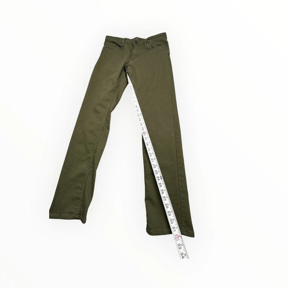Jachs NY Mens Olive Green Stretch Twill Slim Straight‎ Pants 32x34 1529151